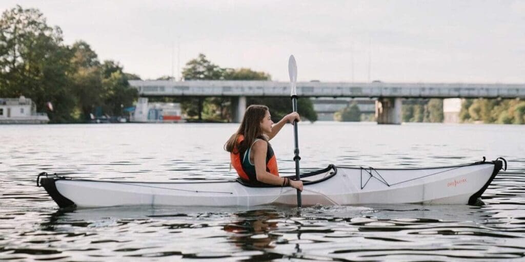 Oru Kayak Beach LT Folding Portable Lightweight Kayak for Day Trips and Casual Fun with Family and Friends