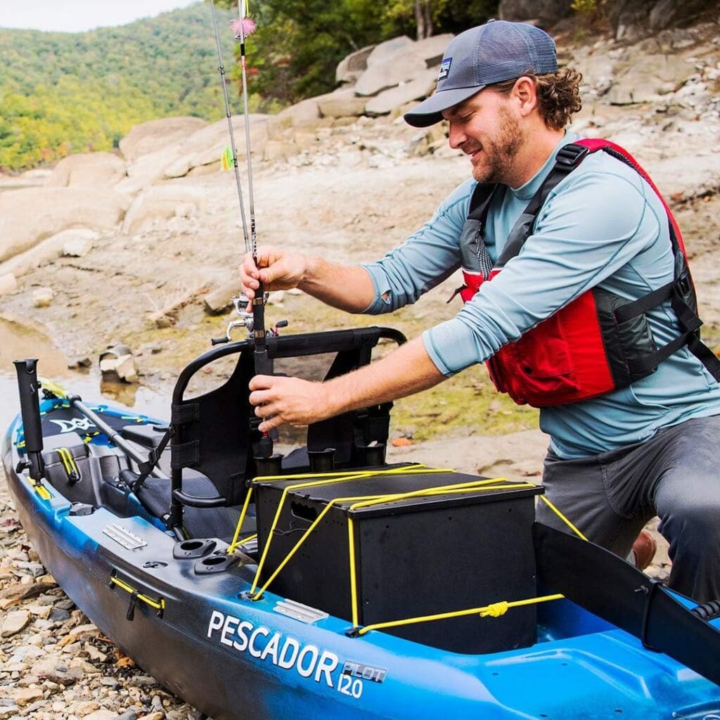 Perception Pescador Pilot 12 - Sit on Top Fishing Kayak with Pedal Drive and Tackle Storage Areas