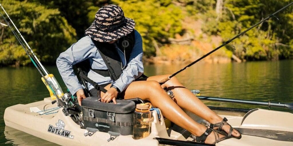 Perception Kayaks Outlaw 11.5 Sit-on-Top Fishing Kayak with Fold Away Lawn Chair Seat